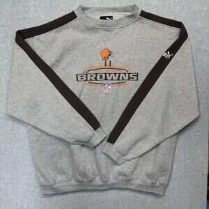 Vintage Puma Cleveland Browns Crewneck Sweatshirt Men’s 2XL XXL Gray Orange 90s